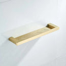 GobekUsa Brushed Gold Stainless Steel Bathroom Accessory Set: TP Holder, Towel Bar, Storage Shelf