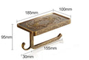 GobekUsa Brass Antique Bath Hardware Set: Towel Rack, Paper Holder, Towel Hanger, Toilet Brush Holder