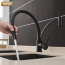 GobekUsa Black Chrome Kitchen Tap Faucet Pull Down Mixer for Sink.