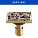 GobekUsa Antique Brass Shower Drain Cover Euro Art Carved Bathroom Strainer