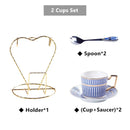GobekUsa Gold Porcelain Coffee & Tea Set - Luxury Bone China Porcelain Coffeeware