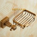 GobekUsa Antique Brass Bathroom Soap Basket Wall Mounted Soap Dish Holder