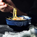 GobekUsa Kiln Glazed Ceramic Noodle Bowl - Large Soup Bowl for Ramen, Rice, and Salad