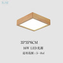 GobekUsa Japanese Solid Wood Ceiling Lamp for Home Living Room Bedroom Study