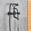 GobekUsa Dual Handle Luxury Bathtub Faucet with Handheld Shower Mixer