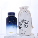 GobekUsa Blue Glass Water Bottle 600ml Cute Polar Bear Seal Design Waterbottle