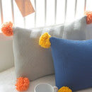 GobekUsa Knit Cushion Cover Solid Grey Blue Orange Pillow Case 35*50cm