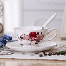 GobekUsa Elegant Ceramic Tea Cup Set 200ml British Porcelain Coffee Cup