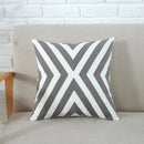 GobekUsa Grey Pink Geometric Embroidered Cushion Cover, 45x45cm