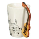 GobekUsa Acoustic Guitar Mug 400ml Ceramic Coffee Cup Music Tea Tumbler Decoration