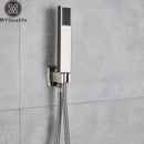 GobekUsa Brushed Nickel Handshower Set with Stainless Steel Hose & Wall Bracket