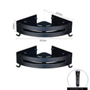 GobekUsa Aluminum Black Corner Basket Cosmetic Rack for Bathroom and Kitchen Storage