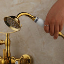 GobekUsa Golden Bathtub Faucet with Handshower and 2 Handles