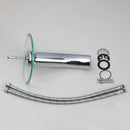 GobekUsa Glass Waterfall Faucet Chrome Brass Mixer for Bathroom Sink