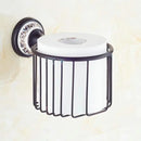 GobekUsa Black Porcelain Brass Bathroom Accessories Set