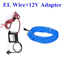 GobekUsa 3V Neon Light EL Wire Rope 1m/3m/5M Glow Strip LED Shoes Clothing Car