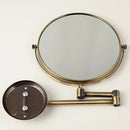 GobekUsa Brass Bronze Folding Makeup Mirror, 8 Inch Round Wall Mirror