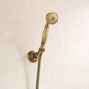 GobekUsa Antique Brass Shower Set: 8" Rain Head, Hand Shower, Hose, Angle Valve, Bracket