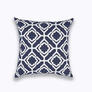 GobekUsa Blue Zigzag Geometric Embroidered Cushion Cover 45x45cm