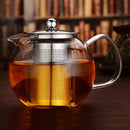 GobekUsa Glass Teapot with Stainless Steel Infuser, Clear Borosilicate, Heat Resistant, Flower Tea Pot