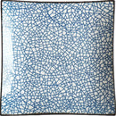 GobekUsa Bone China Porcelain Square Dinner Plate - Blue and White Plant Design