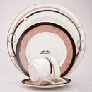 GobekUsa Bone China Tableware Set: Dinner Plate, Coffee Cup, Saucer, Service Plate, Tea Cup