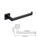 GobekUsa Black Bathroom Accessories Set: Robe Hook, Towel Rail, Shelf, Tissue Holder