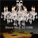 GobekUsa Crystal K9 Chandelier: Modern 8-Arm LED Bedroom & Living Room Lighting