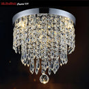 GobekUsa Crystal LED Ceiling Light for Living Room Hallway, 110V/240V Sparkling Crystal Ceiling Lamp