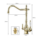 GobekUsa Kitchen Faucet with Water Purification Mixer Tap 360° Rotation for Kitchen WF-0193K