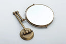 GobekUsa Antique Brass Wall Mirror 3x Magnification 8" Round Dual Side Folding Makeup Mirror