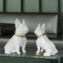 GobekUsa Dog Statue Resin Decor Modern Art Animal Sculpture Figurine Garden Home Ornaments