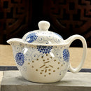 GobekUsa Ceramic Kung Fu Teapot with Dragon Design 350ml - Handmade Porcelain Tea Pot