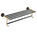 GobekUsa Gold Black Bathroom Accessories Set, Towel Bar, Toilet Brush Holder, Paper Holder