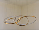 Large Ring Stainless Steel Light Fixture for Living Room, Hall, Staircase, Foyer, Stairwell