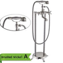 GobekUsa Antique Brass Freestanding Bathtub Filler with Hand Shower