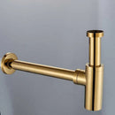 GobekUsa Antique Brass Round Siphon P-Trap Bathroom Vanity Basin Pop-Up Drain