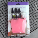 GobekUsa 8pc Silicone Piping Bag & 6pc Nozzle Set for Cake Decorating