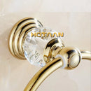 GobekUsa Golden Crystal Towel Ring Wall Mounted Bathroom Rack
