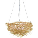 GobekUsa Bird's Nest Pendant Lights Gold Silver Aluminum Wire Nordic Art E27 Restaurant Bedroom