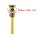 GobekUsa Gold Finish Solid Brass Bathroom Sink Pop Up Drain