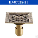 GobekUsa Antique Brass Square Shower Floor Drain Strainer Grate - HJ-8702S