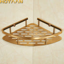 GobekUsa Antique Finish Aluminum Shower Basket Holder Fashion Bathroom Shelf Basket