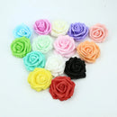 GobekUsa Foam Roses Flower Wall Home Wedding Decoration Bridal Brooch Handmade Artificial Flowers