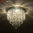 GobekUsa Crystal LED Ceiling Light for Living Room Hallway, 110V/240V Sparkling Crystal Ceiling Lamp