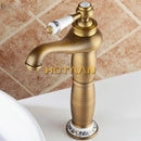 GobekUsa Antique Bronze Brass Basin Faucet - Luxury Europe Style Mixer Tap