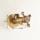 GobekUsa Antique Brass Triangle Valve Water Control Bathroom Tap 1/2*1/2 Angle Valve