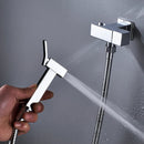 GobekUsa Black Bidet Faucet with Single Handle, Wall Mounted, Cold Water, Brass Sprayer Head