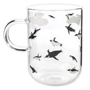 GobekUsa Killer Whale Glass Coffee Mug 350ml: Cute Polar Bear Tea Cup Heat Resistant Glass Beer Mug