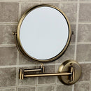 GobekUsa Brass Bronze Folding Makeup Mirror, 8 Inch Round Wall Mirror